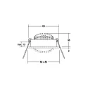 Brumberg Downlight BB05 angulaire, dimmable IP20, chrome gradable