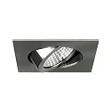 Brumberg Downlight BB05 angulaire, dimmable IP20, nickel mat gradable