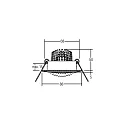 Brumberg Recessed LED spot set BB13 dim2warm incl. converter, IP20, round, 230V, 6W 1800-3000K 460lm 38°, swivelling 25°, chrome