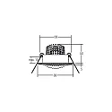 Brumberg Lumière encastrée rond, pivotant IP20, noir  gradable 6W 460lm 1800-3000K 20-40° 20-40° CRI 80-89