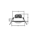 Brumberg Lumière encastrée BB 13 rond, pivotant LED IP20, blanche gradable 6W 430lm 1800-3000K 20-40° 20-40° CRI 80-89