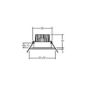 Brumberg Recessed outdoor LED downlight set BB16 incl. converter, V4A, IP54, square, 230V, 6W 3000K 640lm 38°, dimmable, stainless steel