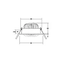 Brumberg recessed luminaire IP20, glossy, black dimmable 7W 680lm 3000K 20-40° 20-40° CRI 80-89