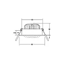 Brumberg recessed luminaire IP20, glossy, white  7W 680lm 3000K 20-40° 20-40° CRI 80-89