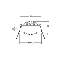 Brumberg Recessed LED spot set dim2warm incl. converter, IP20, square, 230V, 6W 1800-3000K 460lm 38°, swivelling 30°, matt alu