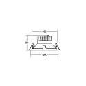 Brumberg ceiling recessed luminaire APOLLO MIDI round, direct IP20, black dimmable