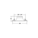 Brumberg Plafonnier encastré DIOS MIDI rond, direct IP20, noir gradable