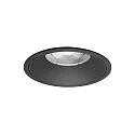 Plafonnier encastré DIOS MAXI rond, direct IP20, noir gradable