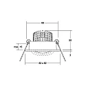 Brumberg recessed spotlight TIRREL-S LED DIM CONNECTION-BOX square, swivelling, for VDU workstation, DALI controllable IP20