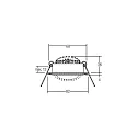 Brumberg Lumière encastrée rond, pivotant IP20, blanche gradable 6W 640lm 3000K 20-40° 20-40° CRI 80-89