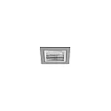 ceiling recessed luminaire APOLLO MICRO square, direct IP20, silver, transparent dimmable