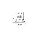 Brumberg ceiling recessed luminaire APOLLO MICRO square, direct IP20, black, transparent dimmable