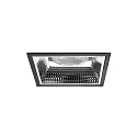 ceiling recessed luminaire APOLLO MEGA square, direct IP20, black 