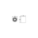 Brumberg Downlight APOLLO MINI lisse, rond, commutable IP20, couvert de poudre, noir 