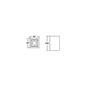 Brumberg Downlight APOLLO MICRO angulaire, lisse, commutable IP20, couvert de poudre, noir 