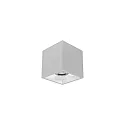 Downlight APOLLO MIDI angulaire, lisse, contrôlable par DALI IP20, couvert de poudre, argent gradable