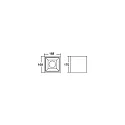 Brumberg Downlight APOLLO MIDI angulaire, lisse, commutable IP20, couvert de poudre, argent 