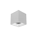Downlight APOLLO MAXI angulaire, lisse, commutable IP20, couvert de poudre, argent 