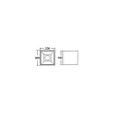 Brumberg Downlight APOLLO MAXI angulaire, lisse, commutable IP20, couvert de poudre, noir 