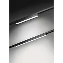 Lumière linéaire sur rail PEPA LINEAR 60CM OPAL rigide, contrôlable par DALI IP20, noir mat gradable