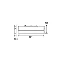 Lumière linéaire sur rail PEPA LINEAR 33.1CM TILT LENS contrôlable par DALI, inclinable, avec optique de lentille IP20