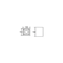 Brumberg downlight APOLLO MINI square, switchable, faceted IP20, powder coated, black 