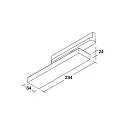 Brumberg 3-phase spot BALI MINI-S DA 25°/25° DALI-2 - 29.4CM swivelling, rotatable, DALI controllable, with lens optics IP20