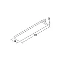 3-phase spot BALI MEGA DA-WB 96°/83° DALI-2 - 58.7CM rotatable, DALI controllable, with lens optics IP20, white matt dimmable