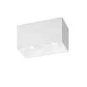 Luminaire de surface TURN-RE GU10 à 2 flammes, angulaire, rigide IP20, blanc mat gradable