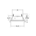 Brumberg Downlight COVER-UP rigide, carré, dégager, blanche