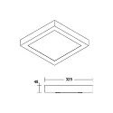Brumberg Panneau à LED REFIDO TW DALI-2 / 32.5 X 32.5 CM version pour montage en surface, Tunable White, UGR < 19, commutable
