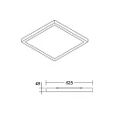 Brumberg Panneau à LED REFIDO TW DALI-2 / 62.5 X 62.5 CM version pour montage en surface, Tunable White, UGR < 19, commutable
