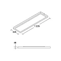Brumberg LED panel REFIDO 2CCT / 122.5 X 32.5 CM surface-mounted version, CCT Switch, UGR < 19, switchable