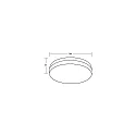 Brumberg Applique et plafonnier IDA Ø 30CM 3 flammes E27 IP44, nickel mat gradable