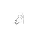 Luminaire de plafond TAGES Ø 8CM à 1 flamme, grand, rond GU10 IP20