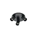 ceiling luminaire TAGES 3 flames, round GU10 IP20, black matt dimmable