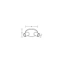 ceiling luminaire TAGES 2 flames, round GU10 IP20, black matt dimmable