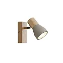 Applique et plafonnier BOLORIA à 1 flamme, réglable E14 IP20, lumière en bois gradable