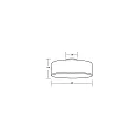 Brumberg Luminaire de plafond TIM Ø 40CM haut bas, avec diffuseur E27 IP20, nickel mat gradable
