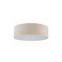 Luminaire de plafond TIM Ø 40CM haut bas, avec diffuseur E27 IP20, nickel mat gradable