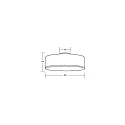 ceiling luminaire TIM Ø 50CM up / down, with diffuser E27 IP20, nickel matt dimmable
