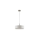 Luminaire à suspension TIM Ø 40CM haut bas, avec diffuseur E27 IP20, nickel mat gradable