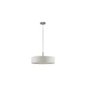 Luminaire à suspension TIM Ø 50CM haut bas, avec diffuseur E27 IP20, nickel mat gradable