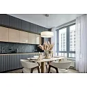 Brumberg Luminaire à suspension TIM Ø 50CM haut bas, avec diffuseur E27 IP20, nickel mat gradable