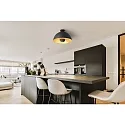 Brumberg ceiling luminaire PIERIS Ø 31CM 1 flame, round E27 IP20, black matt dimmable