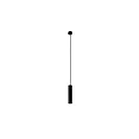 Luminaire à suspension TOMEK 270MM à 1 flamme, cylindrique, rigide GU10 IP20, noir mat gradable