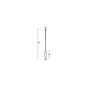 Brumberg Luminaire à suspension TOMEK 270MM à 1 flamme, cylindrique, rigide GU10 IP20, noir mat gradable