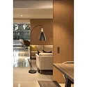 Brumberg Lampadaire BRENTHIS Bas, rigide E27 IP20, bois, noir 