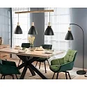 Brumberg Lampadaire BRENTHIS Bas, rigide E27 IP20, bois, noir 