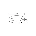 Brumberg Luminaire de surface GEORGA 2CCT DIM CCT Switch, forme de l'anneau IP20, noir mat gradable
